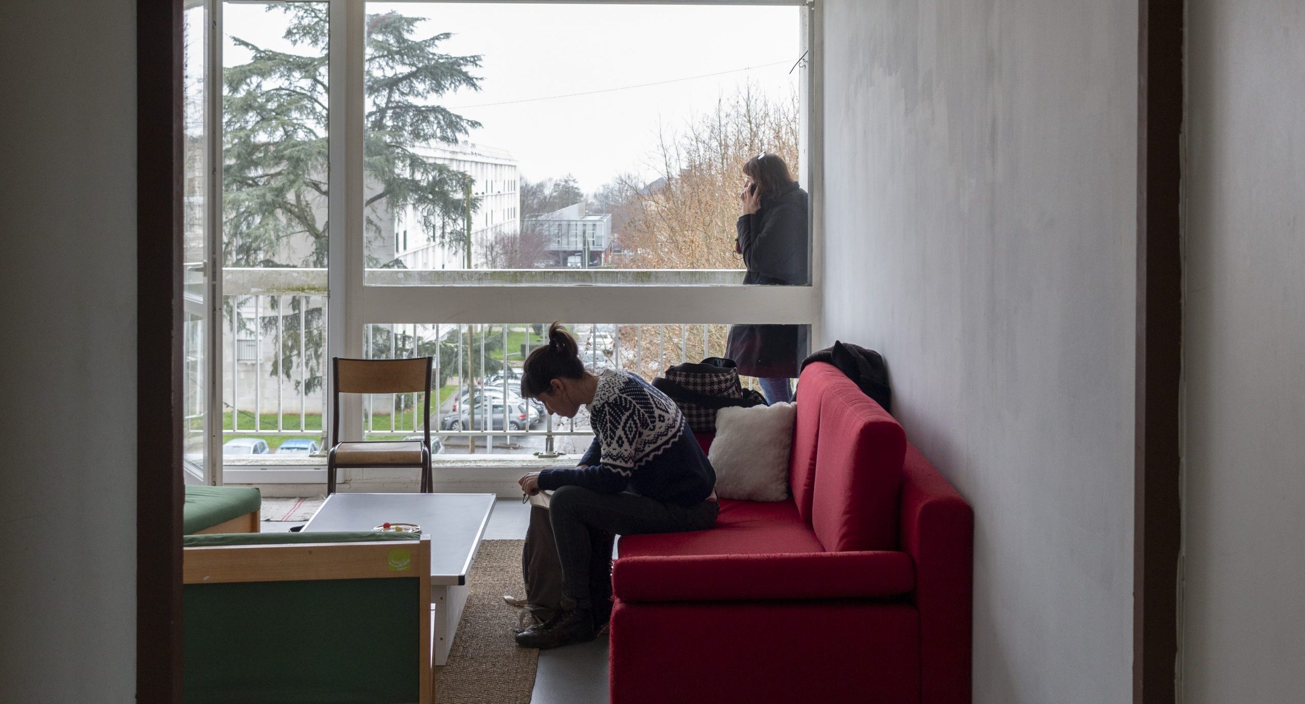 vu d'un appartement de la rue Pergaud, mis à disposition d'artistes par Domofrance