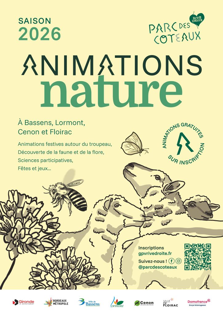 affiche 2026 des animations nature du parc des Coteaux