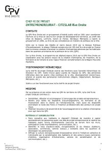 Fiche de poste – recrutement Entrepreneuriat CitésLAB